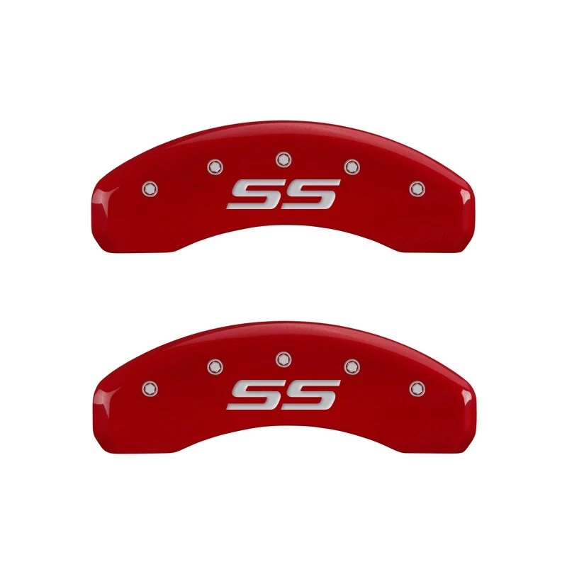 2000-2005 Chevy Monte Carlo Front + Rear Red MGP Brake Caliper Covers "SS" - Image 3 of 4