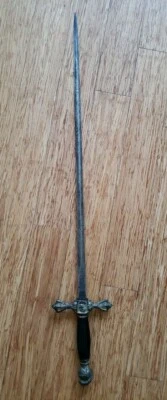 Vintage M.C. LILLEY & Co. Columbus Ohio Masonic Sword Black No Sheath - Image 1 of 4