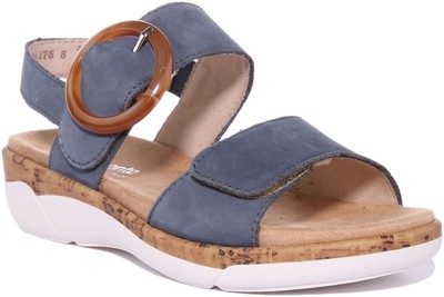 Remonte Jocelyn Womens Summer Back Strap Sandals In Blue Size US 5 - 11