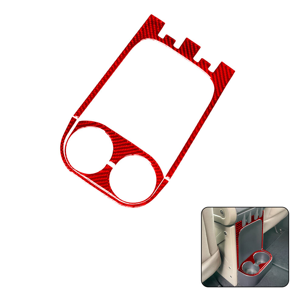 Carbon Fiber Rear Center Cup Holder Cover Trim Fits for Jeep Wrangler 2007-10