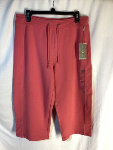 Green Tea Women's Sweat/Lounge Pants Size XL Drawstring Pink