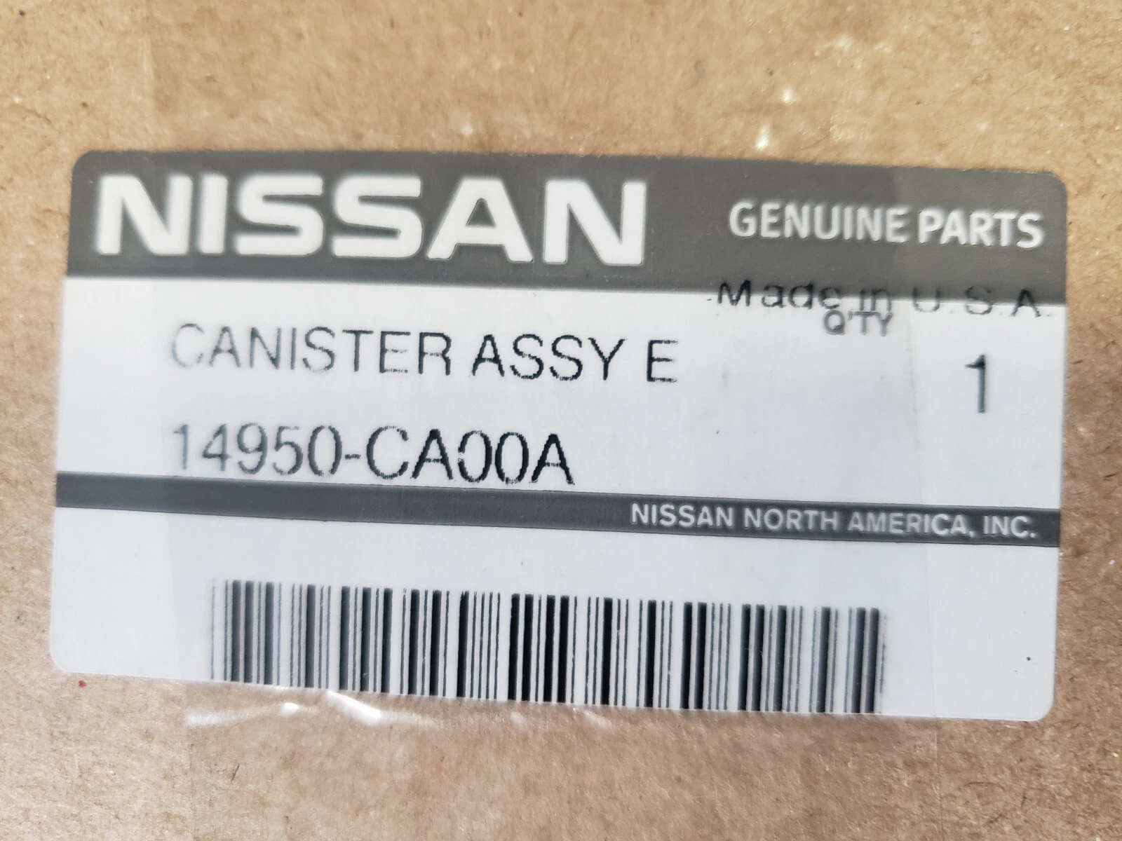 NEW Genuine OEM Nissan GT-R , MURANO Charcoal Vapor Canister 14950-CA00A