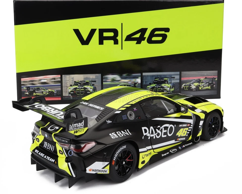 MINICHAMPS 1:18 VALENTINO ROSSI BMW M4 GT3 TEAM WRT N 46 3rd 24h DUBAI 2023 - Immagine 2 di 2