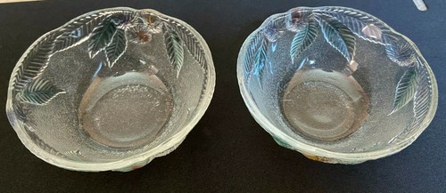 2 x Chataignier Luminarc Salad Fruit Bowl Crystal D'Arques J G Durand France - Picture 7 of 11