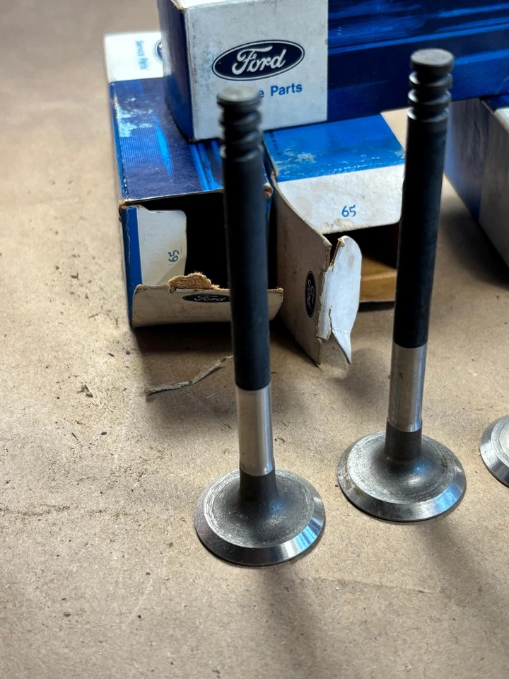 Ford Pinto Mercury Capri 122 1972-1974 2,0 válvulas de escape de 4 cilindros NOS X4 Foto 3 de 4