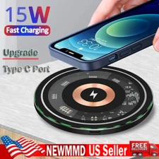 Clear Wireless Charger Fast Charging Pad For Samsung Z Fold5 Fold4 Fold3 Flip5