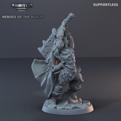 AKS3 Barbarian - male-01  - DnD Tabletop Pathfinder Heroquest Miniature 28mm