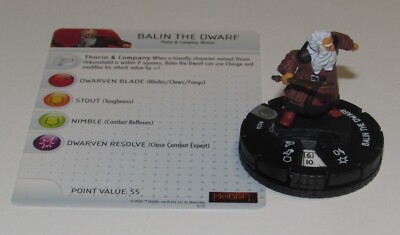 BALIN THE DWARF #026 The Hobbit an Unexpected Journey HeroClix Rare