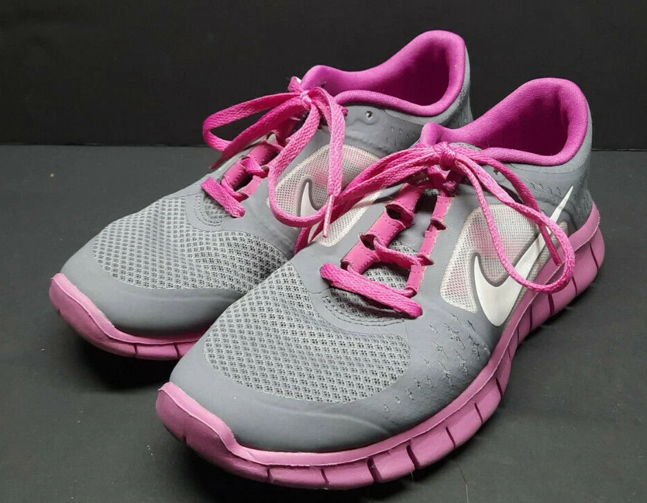 Nike 3 Size Girl&#039;s 6.5 Y Gray/Pink 512098-005 Running Shoes eBay