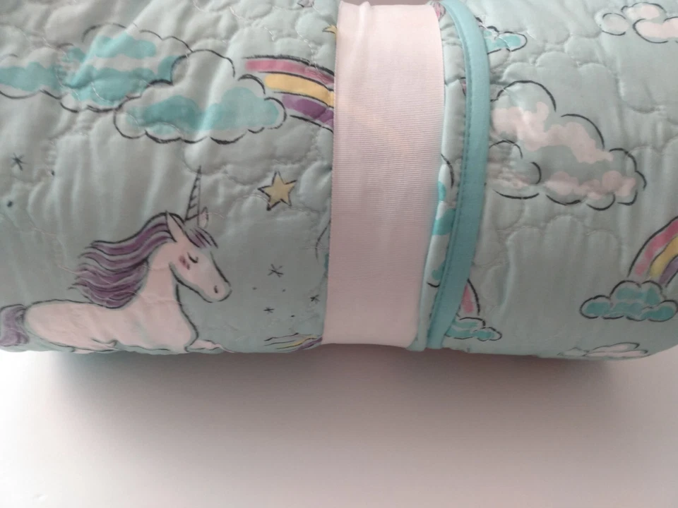 Unicorn Rainbow PastelBlue 2-Pc Twin Bed Set The Big One MSRP $64.99 - Image 2 of 4
