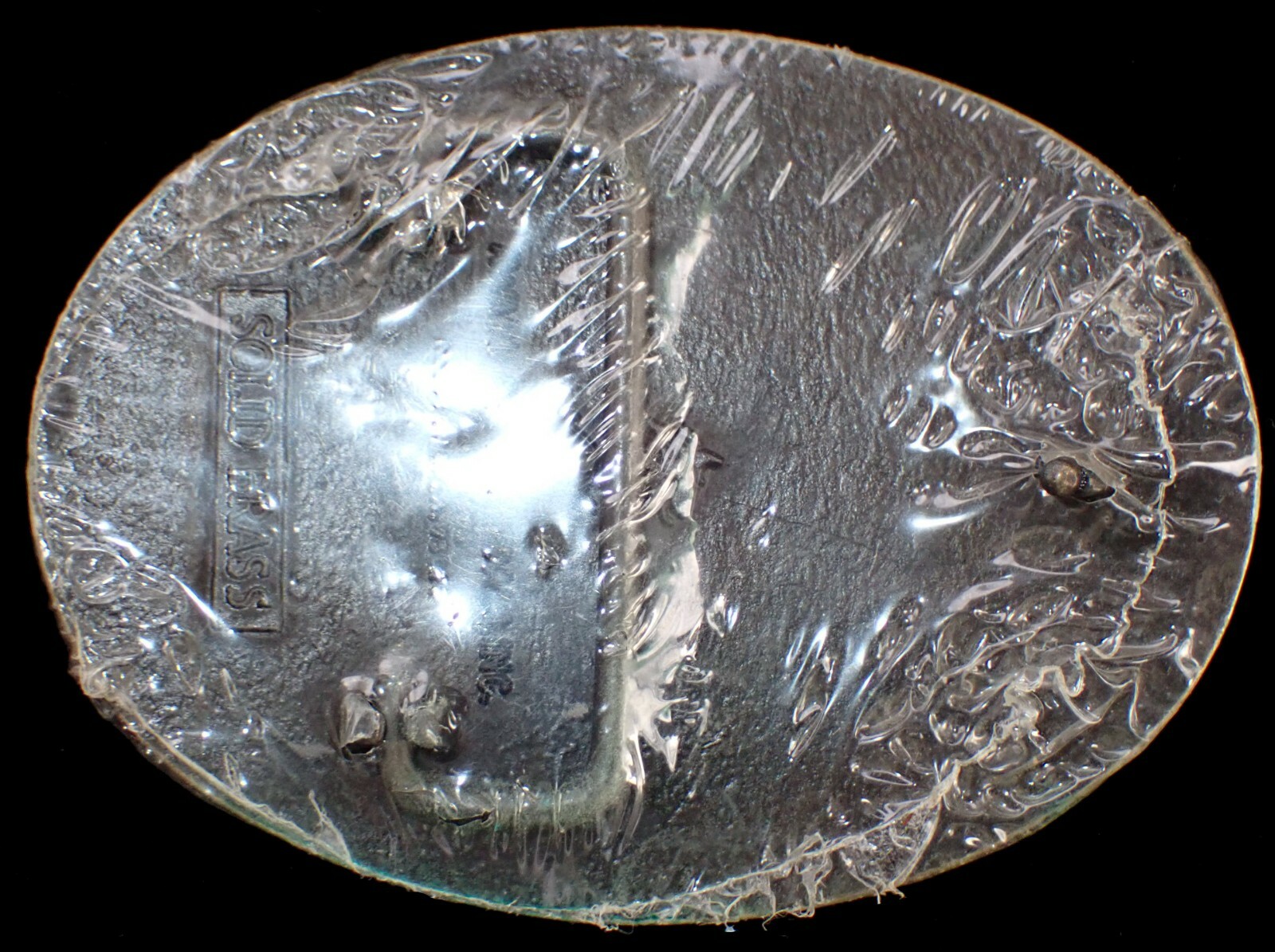 VTG. FIVE POINT SERVICE SOLID BRASS BELT BUCKLE D… - image 2