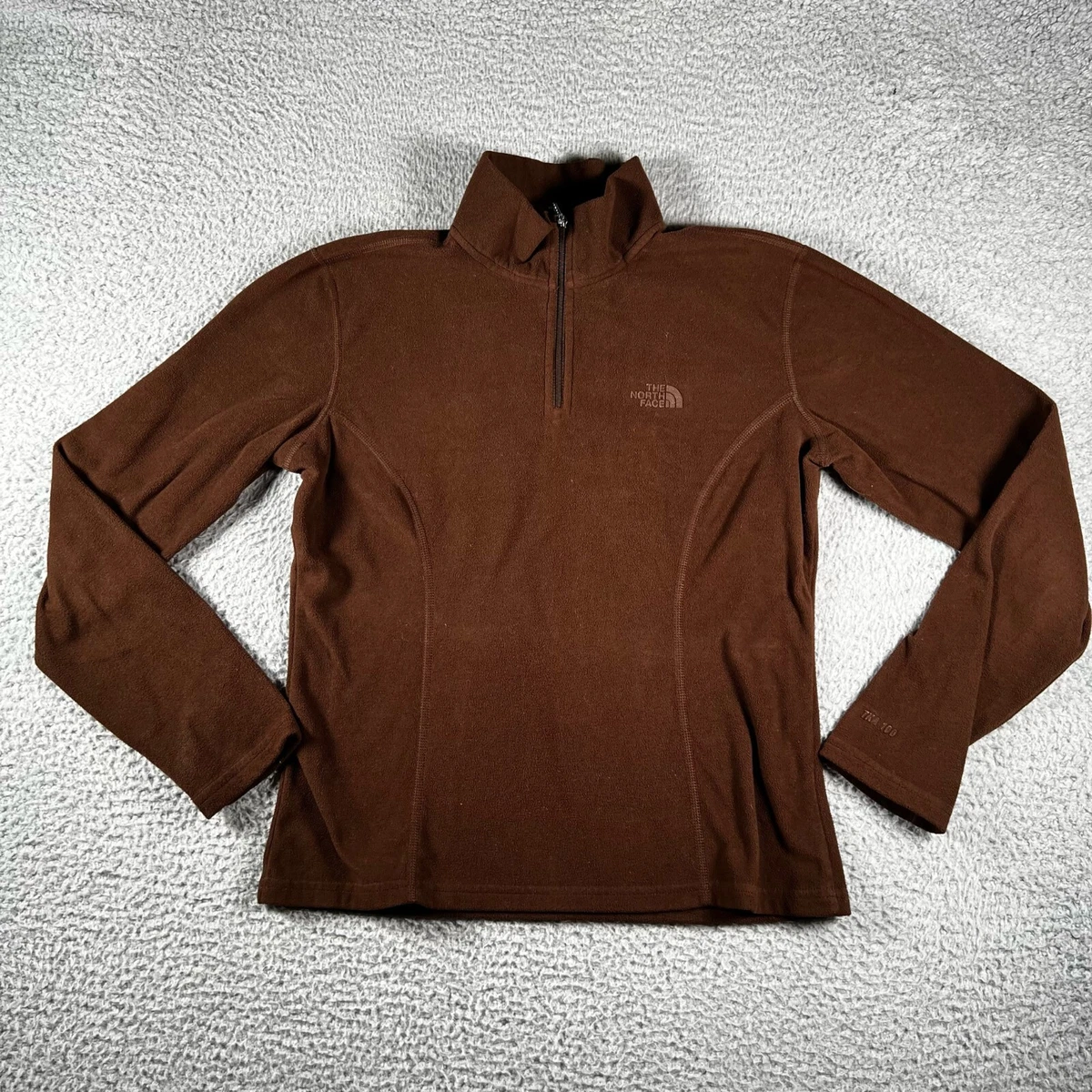 The North Face Jacket Womens Small Brown Fleece Full Zip Long