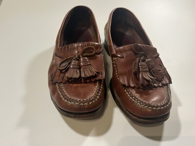 Cole Haan Country 6693 Tassel Loafers Mens 9.5 N Brown Leather Kiltie Brazil Cole Haan Country Tassel Loafer Mens Size 10 M Brown Leather  main image 4