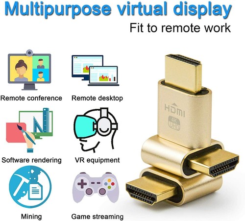 HDMI Affichage Émulateur Ddc Edid sans Tête Ghost Factice Prise RTX Exploitation - Afbeelding 3 van 4