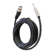 15FT/4.5M DJ Speaker Cable XLR Quarter Inch Stereo Male To 3Pin XLR Female Coppe