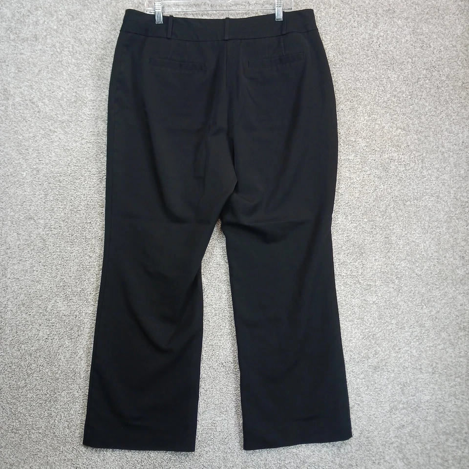 East 5th Dress Pants Womens Size 16 Black High Rise Flat Front Hook & Eye Zip - Image 2 of 4