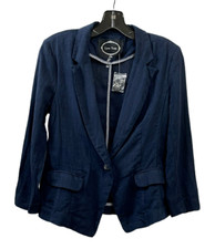 Love Tree Women's Blazer Blue Jacket One Button Size S