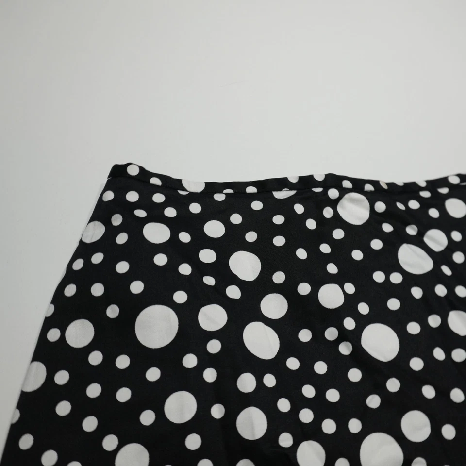 Larry Levine Skort Size 10 Stretch Sport Black Polka Dot w/ Stripe Lace Contrast - Image 2 of 4