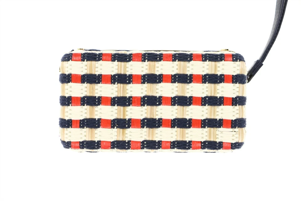 Tory Burch 245025 女式白色象牙色多色草编雏菊手提包手拿包 — 第 3/4 张图片