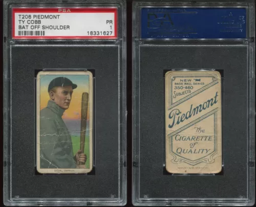 t206 Ty Cobb bat off shoulder Piedmont 350-460-25 PSA 1