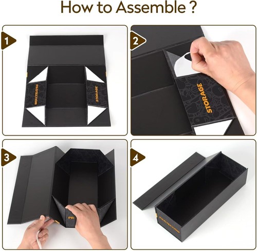 Magnetic Card Storage Box - Pack of 4, Holds 800 Cards, Orange - Picture 7 of 11