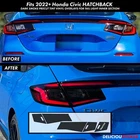 For 2022-2026 Civic Hatchback Tail Light Smoke Rear Reverse Overlays Decals Tint