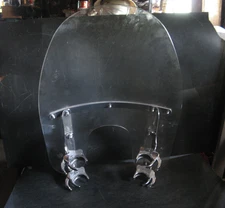 HARLEY DAVIDSON 18" CLEAR WINDSHIELD w/ Quick Release Clamps COMPACT