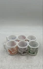Vintage Hazel-Atlas Milk Glass Tex Ritter Cowboy Printed Mugs Lot Of 6
