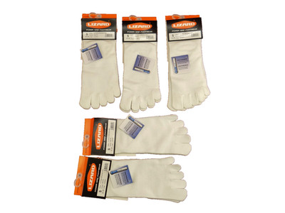 Zehensocken Socken 5 Paar LIZARD X-TOES MID Weiß  Five Fingers Toe Socks S 35 38