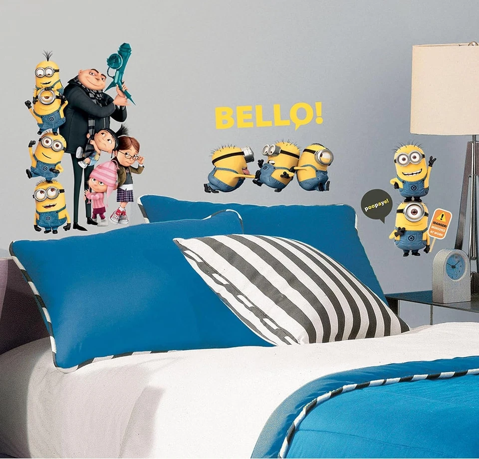 Calcomanías de pared Fun Blue Despicable Me 2 - 31 pegatinas reposicionables fáciles de aplicar Foto 4 de 4