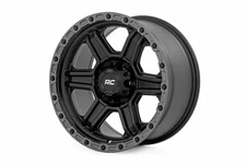 Rough Country 79 Series Wheel Semi Gloss Black w/Gunmetal Ring 17x8.5 6x5.5 0mm