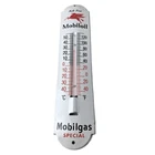 Vintage Mobilgas Sign - Gas Service Pump Ad Sign on Porcelain Thermometer