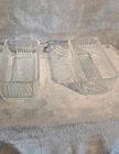 2 Federal Glass Refrigerator Dishes W/O Lids  Vintage