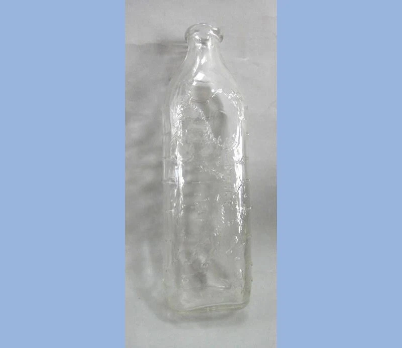 vintage/antique SCOTTY DOG GLASS BABY BOTTLE raised embossed 8oz Hazel Atlas