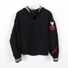 Vintage US Navy Wool Sailor Jumper Jacket Size 40 R Blue Dress USN Cracker Jack