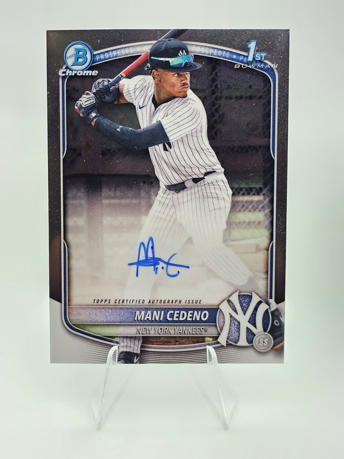 2025 Bowman 1st Chrome Prospect Autograph Mani Cedeno #CPA-MCE New York Yankees