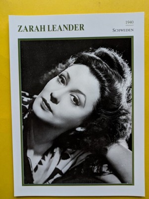 ZARAH LEANDER / Filmstar - Sammelkarte
