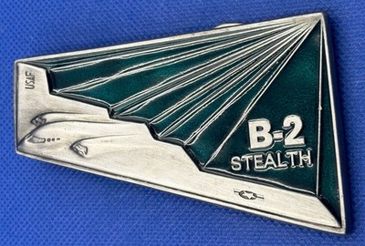 Northrop Corp. Vintage 1988 B-2 Stealth Bomber Belt Buckle LE Serial #0008 RARE