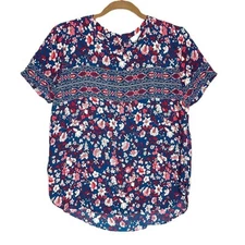 soft & flowy top, Small LOFT floral blouse