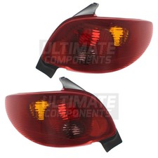 Peugeot 206 Hatchback 2003-2009 Rear Tail Lights Lamps 1 Pair Left Right Side Peugeot 206 Hatchback 2003-2009 Rear Tail Lights Lamps 1 Pair Left Right Side