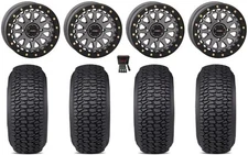 System 3 SB-6 15" Wheels Gunmetal (4+3) 33" Regulator 2 Tires RZR Turbo S / RS1