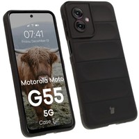HandyhüLle FüR Motorola Moto G55 5G Bizon Case Cover Schutz HüLle Etui Schwarz