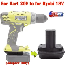 Battery Adapter For Hart 18V Li-ion Battery Convert to for Ryobi 18V Power Tools