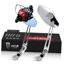 Motorcycle Mirrors Double Adjustable Compatible with YZF R1 R6 FZ6R Hayabusa