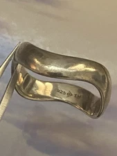 Sterling Silver - SILPADA 6mm Men's Wavy Wedding Band Ring Size 9