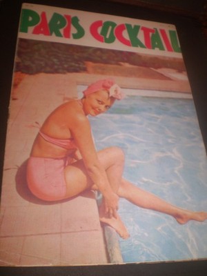 vintage Paris Cocktail may  1949 glamour models revue artistique  magazine