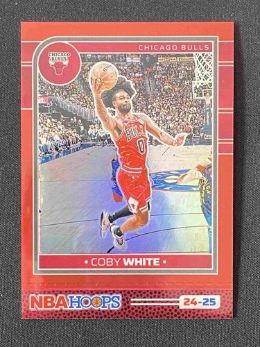 Coby White 2024-25 Panini NBA Hoops Premium Red Prizm /99 #43