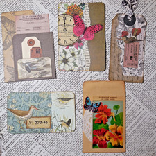 Handmade Embellishments Junk Journal Ephemera Altered Book Scrapbook Lot 6