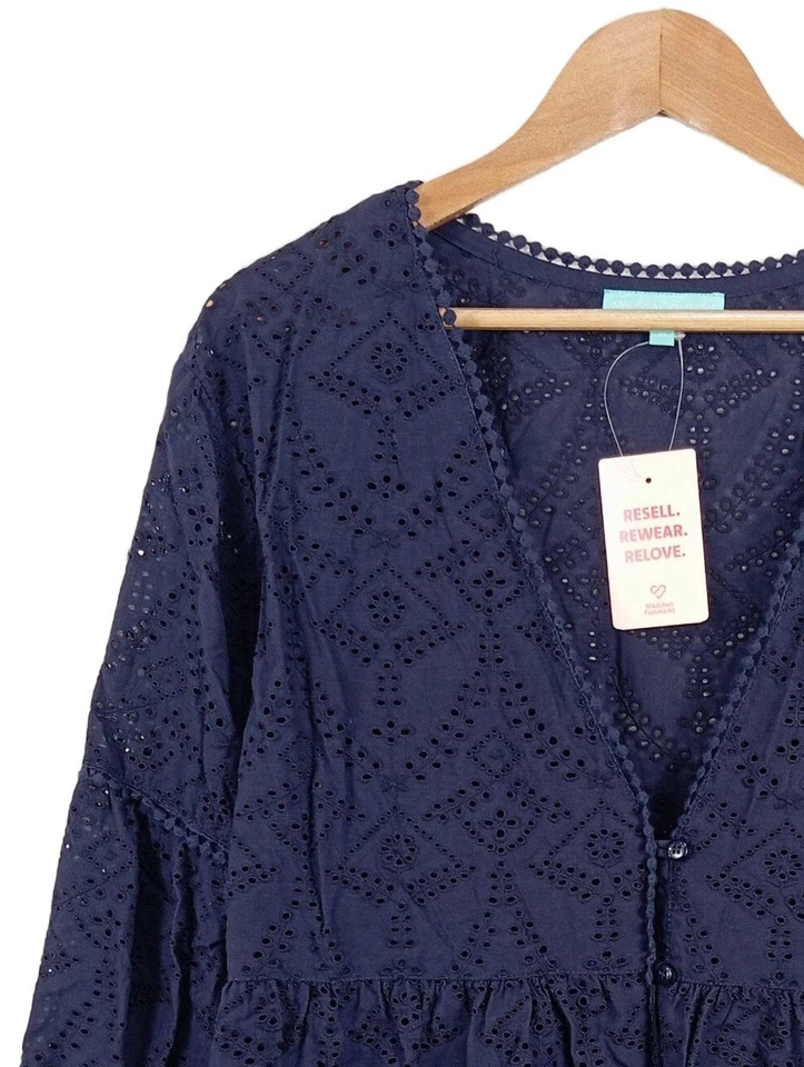 MELISSA ODABASH Vestido Hippie Mujeres Vestido Talla EU 38 azul look casual - Imagen 3 de 4