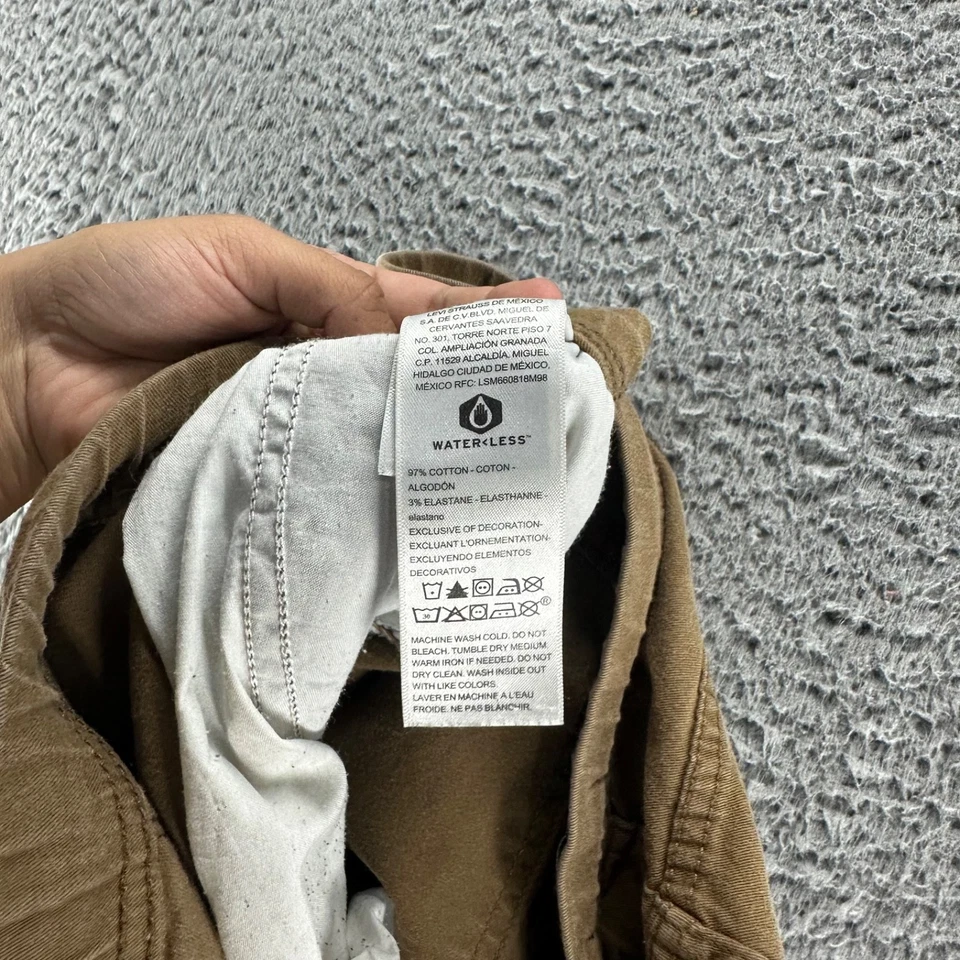 Calça jogger Denizen Levis masculina XXL marrom algodão stretch ajuste cônico - Imagem 4 de 4